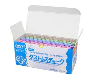 【4個書き割り】【直送品】ダストレスチョーク72本入 ６色込（赤 / 黄 / 青 / 緑 / 茶 / 紫）各12本入   DCC-72-6C 車輪止め ダストレスチョーク