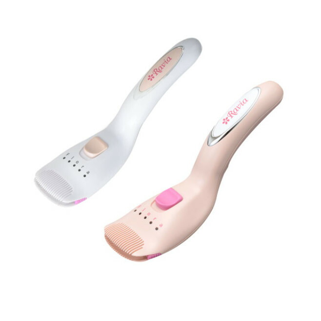 興栄工業 Ravia ラヴィア Ｖライントリマー フローラ ホワイト/ピンク【ヘルシ価格】熱でカット ハサミで切るより毛先が丸く アンダーヘアーをカット レディース
