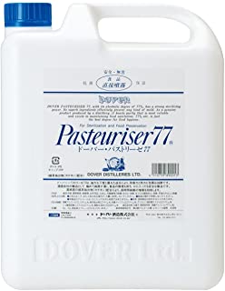 【4個セット】ドーバー パストリーゼ77 5Lx4個セット【直送品】 除菌剤 アルコール77% 調理器具 包材 食材 噴霧|ロミオニ防災グッズ保存水や食の店