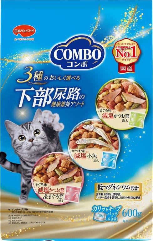 【直送品】【12個セット】コンボ キャット 下部尿路の健康維持 アソート 600gx12個セット ペット食品 猫 栄養補給食品 キャットフード 総合栄養食