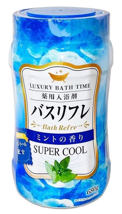 【直送品】【120個セット】【医薬部外品】バスリフレ スーパークール ミントの香り 薬用入浴剤 SUPER COOL 680gx120個セット バス用品 入浴剤 薬用