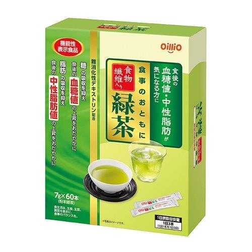 【機能性表示食品】食事のおともに食物繊維入り緑茶 7ｇ×60パック【倉庫直送h】 健康食品 ドリンク お茶 食物繊維 機能性表示食品 緑茶
