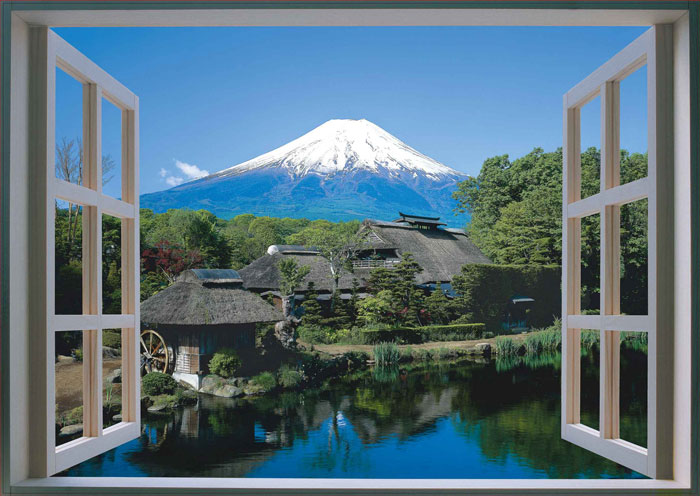 楽天市場 3dおふろの窓ポスター 富士山の風景 お風呂の壁に風情を 銭湯の壁 入浴アイテム 窓 から手の届くような立体感がある富士の景色は壮大 ヘルシー救急ｂｏｘ