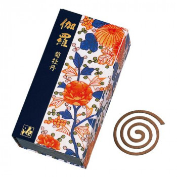 日本香堂 伽羅 菊牡丹 うず巻12巻入 363【お寄せ品、返品キャンセル不可。欠品終売時連絡あり】
