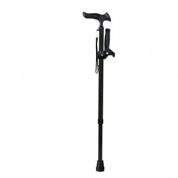 【直送品】フジホーム　ステッキ　杖　かるがもオム　補助グリップ付　ストライプ　(受注生産品) WB3932【お寄せ品、返品キャンセル不可。欠品終売時連絡あり】｜ヘルシー救急ＢＯＸ