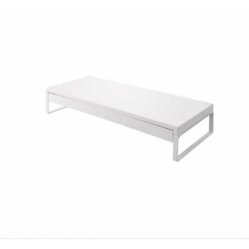 LIHIT LAB.(リヒトラブ)　机上台　幅590mm　引出し付　白　A-7338-0【お寄せ品、返品キャンセル不可。欠品終売時連絡あり】