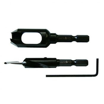 【メール便】 スターエム　ハイス六角軸皿取錐(下穴錐タイプ)＆埋木錐セット　3.5×10×10　58X-S3510【お寄せ品、返品キャンセル不可。欠品終売時連絡あり】