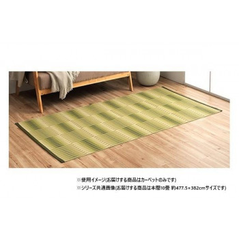 【メーカー直送（大型）】日本製 洗えるカーペット グリーン 本間10畳 約477.5×382cm 1090580122102【お寄せ品、返品キャンセル不可。欠品終売時連絡あり】