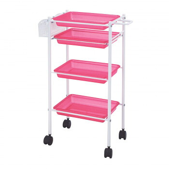【直送品】サロン向け C-305 トレーワゴン キラキラピンク 13528【お寄せ品、返品キャンセル不可。欠品終売時連絡あり】｜ヘルシー救急ＢＯＸ