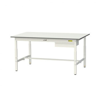 【直送品】山金工業(YamaTec) SUPA-1590U-WW ワークテーブル 150シリーズ 高さ調整(H600～900mm)(キャビネット付き)【お寄せ品、返品キャンセル不可。欠品終売時連絡あり】｜ヘルシー救急ＢＯＸ