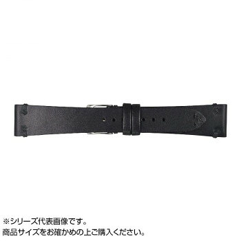 【メール便】 Emitta(エミッタ) 時計バンド ブッテーロ 17mm ブラック (美錠:銀) EB-A17【お寄せ品、返品キャンセル不可。欠品終売時連絡あり】