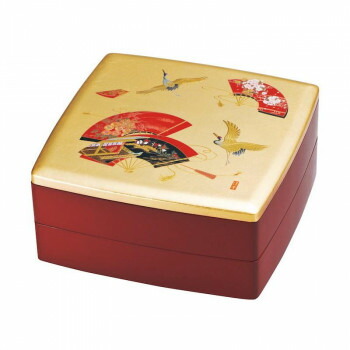 まえじゅう漆器 宝扇 胴張オードブル(中子付) 7R-837【お寄せ品、返品キャンセル不可。欠品終売時連絡あり】