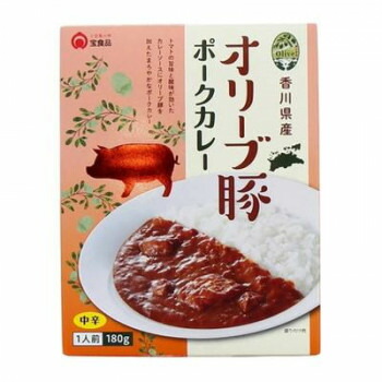 【直送品】宝食品 香川県産オリーブ豚ポークカレー 180g×30セット【お寄せ品、返品キャンセル不可。欠品終売時連絡あり】