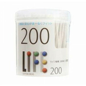【メーカー直送(大型)】平和メディク ライフ綿棒 ホワイト 200本入×100セット 6166【お寄せ品、返品キャンセル不可。欠品終売時連絡あり】|ヘルシー救急BOX