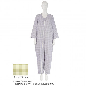 【メーカー直送（大型）】フドーねまきB 厚手 チェックベージュ LL 106895【お寄せ品、返品キャンセル不可。欠品終売時連絡あり】