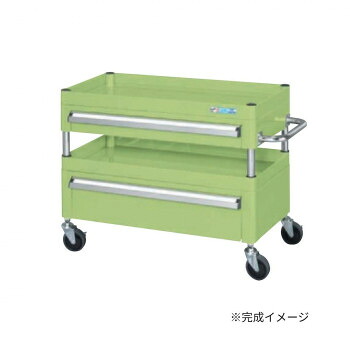【直送品】サカエ CSパールワゴン中量タイプ 引出し付 グリーン CSP-7562ACSE【お寄せ品、返品キャンセル不可。欠品終売時連絡あり】