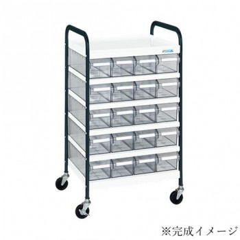 【直送品】サカエ CSワゴン透明ボックス付 CSD-20TWD【お寄せ品、返品キャンセル不可。欠品終売時連絡あり】|ヘルシー救急BOX