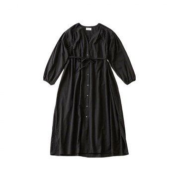 【直送品】KADONO SARASHI SOME 和晒 エアリー ロングシャツワンピース ブラック フリーサイズ【お寄せ品、返品キャンセル不可。欠品終売時連絡あり】｜ヘルシー救急ＢＯＸ