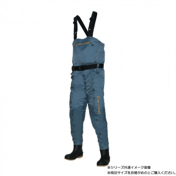 【製造業者直送（大型）】阪神素地 BC-122 チェストハイウェーダー(ラジアルソール) S 薄墨色【お寄せ品、返品とり止める不可。欠品終売時申しつたえるあり】