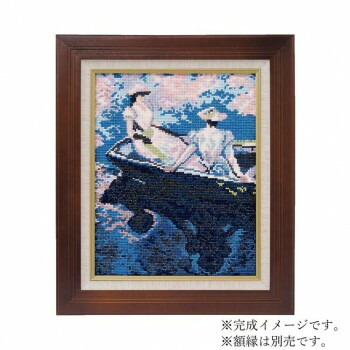 ししゅうキット 877(ベージュ) アートギャラリー 「舟遊び」モネ作【お寄せ品、返品キャンセル不可。欠品終売時連絡あり】