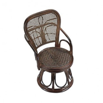 【直送品】今枝商店　Romantic Rattan　籐ハイバックサポート回転スツール　S42B【お寄せ品、返品キャンセル不可。欠品終売時連絡あり】