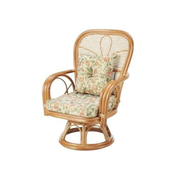 【直送品】今枝商店　Romantic Rattan　籐ワイド＆ハイバック　回転座椅子　ハイタイプ　S563【お寄せ品、返品キャンセル不可。欠品終売時連絡あり】