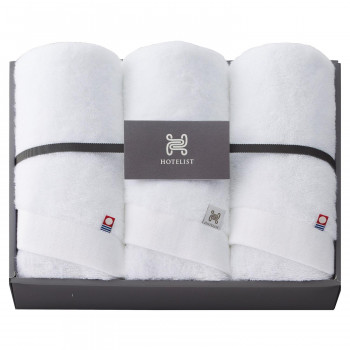 今治 HOTELIST ホテリスト フェイスタオル3P ホワイト 箱入 H-11655【お寄せ品、返品キャンセル不可。欠品終売時連絡あり】
