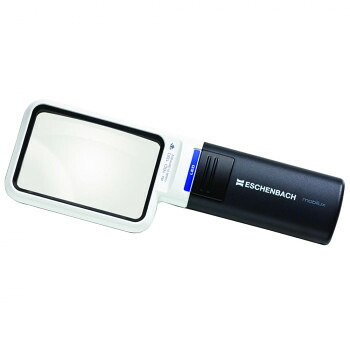 エッシェンバッハ　LEDワイドライトルーペ　(4倍)　角型　1511-4【お寄せ品、返品キャンセル不可。欠品終売時連絡あり】