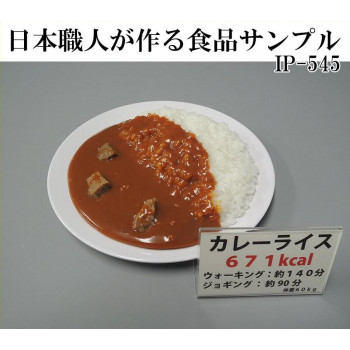 日本職人が作る 食品サンプル　カロリー表示付き カレーライス　IP-545【お寄せ品、返品キャンセル不可。欠品終売時連絡あり】