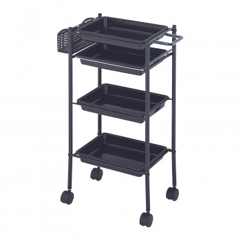 【直送品】サロン向け C-305 トレーワゴン ブラック 13500【お寄せ品、返品キャンセル不可。欠品終売時連絡あり】｜ヘルシー救急ＢＯＸ