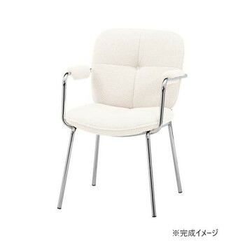 【メーカー直送（大型）】不二貿易 C/D:70676 ダイニングチェア ルル WH【お寄せ品、返品キャンセル不可。欠品終売時連絡あり】