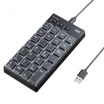サンワサプライ プログラマブルテンキー(有線モデル) NT-26UBK【お寄せ品、返品キャンセル不可。欠品終売時連絡あり】