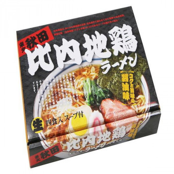 【直送品】秋田比内地鶏ラーメン 4食 RM-94 ×15個セット【お寄せ品、返品キャンセル不可。欠品終売時連絡あり】|ヘルシー救急BOX