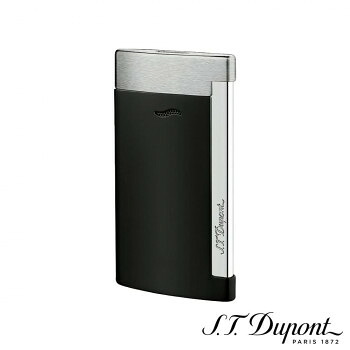 【メール便】 S.T. Dupont　エス・テー・デュポン　ライター　スリム 7 マットブラック＆ブラッシュクローム　027710【お寄せ品、返品キャンセル不可。欠品終売時連絡あり】｜ヘルシー救急ＢＯＸ
