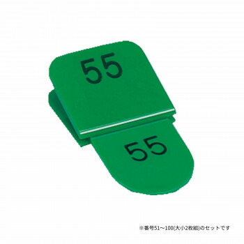 親子電話番号札 角型 51-100 緑であること CT-3-51-G【お寄せ品、返品とり止める不可。欠品終売時申しつたえるあり】