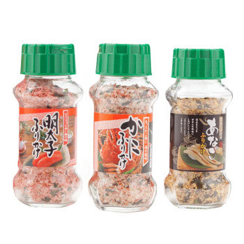 【直送品】みなり 明太子ふりかけ 85g・かにふりかけ 85g・あなごふりかけ 80g　各10個セット【お寄せ品、返品キャンセル不可。欠品終売時連絡あり】｜ヘルシー救急ＢＯＸ