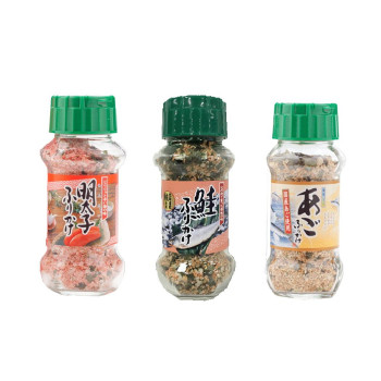 【直送品】みなり 明太子ふりかけ 85g・鮭ふりかけ 85g・あごふりかけ 85g　各10個セット【お寄せ品、返品キャンセル不可。欠品終売時連絡あり】｜ヘルシー救急ＢＯＸ