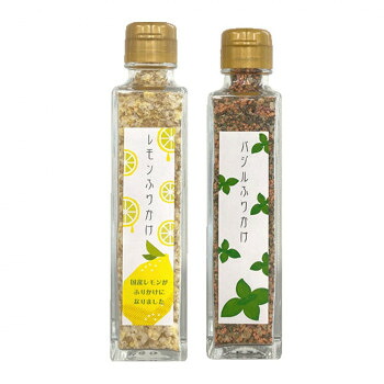 【直送品】みなり (角瓶)レモンふりかけ50g・バジルふりかけ60g 各15個セット【お寄せ品、返品キャンセル不可。欠品終売時連絡あり】|ヘルシー救急BOX