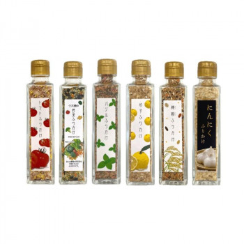 【直送品】みなり (角瓶)ふりかけ6種各5個セット(トマト・十六種の野菜・バジル・ゆず・雑穀・にんにく)【お寄せ品、返品キャンセル不可。欠品終売時連絡あり】|ヘルシー救急BOX