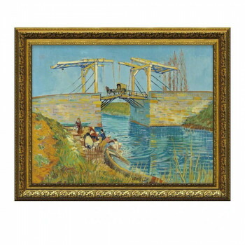 【メーカー直送（大型）】アートパネル ゴッホ 「アルルの跳ね橋」 MW-14022【お寄せ品、返品キャンセル不可。欠品終売時連絡あり】