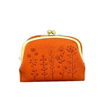 zucchero FLAVIA フラヴィア 金入れ紙入れ 束入れ×1、歌留多入れ×8 オレンジ色 55480【お寄せ品、返品取りやめる不可。欠品終売時申しつたえるあり】