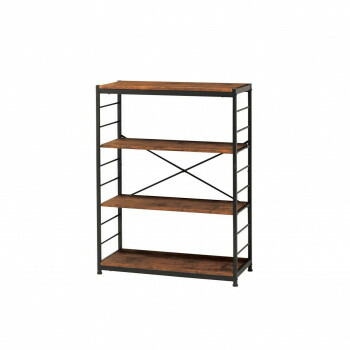 【直送品】弘益(KOEKI) UTILITY ライクビンテージ フリーラック4段 ブラウン VKR4BR【お寄せ品、返品キャンセル不可。欠品終売時連絡あり】
