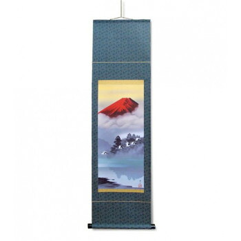 鈴村秀山 掛軸(尺幅)　「赤富士飛翔」　112879【お寄せ品、返品キャンセル不可。欠品終売時連絡あり】｜ヘルシー救急ＢＯＸ