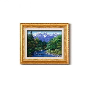 【メーカー直送（大型）】広瀬和之　油絵額F6金　11592・白馬岳【お寄せ品、返品キャンセル不可。欠品終売時連絡あり】