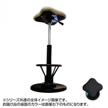 【直送品】ツイストスツールラフレシアKモーR (フットレスト付き) ブラック/ブラック TWS-240R【お寄せ品、返品キャンセル不可。欠品終売時連絡あり】