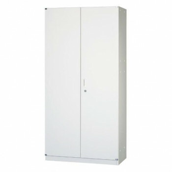 【直送品】壁面収納家具/D:450・ホワイトタイプ 両開戸 H1830 棚板4枚・ベース・アジャスター付 ALPSホワイト色 COM-UAH-W18【お寄せ品、返品キャンセル不可。欠品終売時連絡あり】