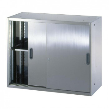 【直送品】壁面収納家具 ステンレス収納庫 引違戸 H720 棚板1枚付 COM-STS4-7【お寄せ品、返品キャンセル不可。欠品終売時連絡あり】|ヘルシー救急BOX