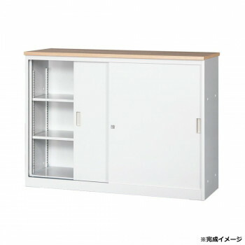 【直送品】取り合わせカウンタ 書庫型御機嫌カウンタ W1200 鍵・棚板2枚付 COM-CVA-12HS-NA【お寄せ品、返品とり止める不可。欠品終売時申しつたえるあり】