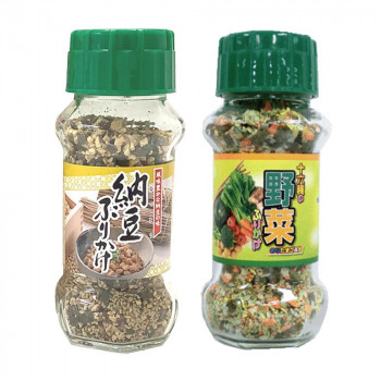 【直送品】みなり 納豆ふりかけ 85g・十六種の野菜ふりかけ 90g 各15個セット【お寄せ品、返品キャンセル不可。欠品終売時連絡あり】|ヘルシー救急BOX