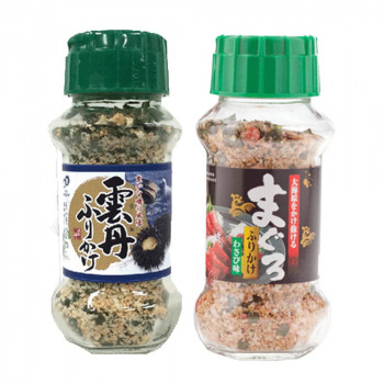 【直送品】みなり 雲丹ふりかけ 85g・まぐろふりかけ 85g 各15個セット【お寄せ品、返品キャンセル不可。欠品終売時連絡あり】|ヘルシー救急BOX